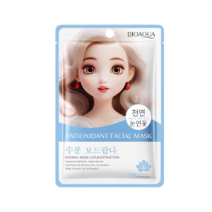 mascarilla facial antioxidante de la marca bioaqua con extracto de loto de nieve