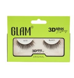 pestañas postizas en banda 3d mink w33 glam beauty